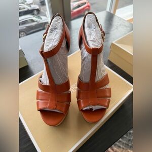 MICHAEL Michael Kors Orange Wedge Sandals